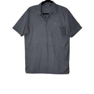 Travis Mathew Polo Shirt Men Medium Gray Golf Tennis Stretch Top Outdoor Classic
